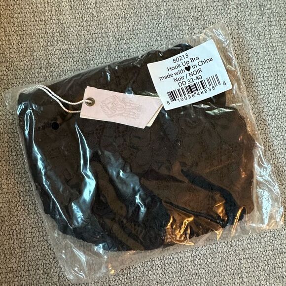 Free People We Are HAH Hook Up Bra Noir Lace Black - Picture 3 of 5